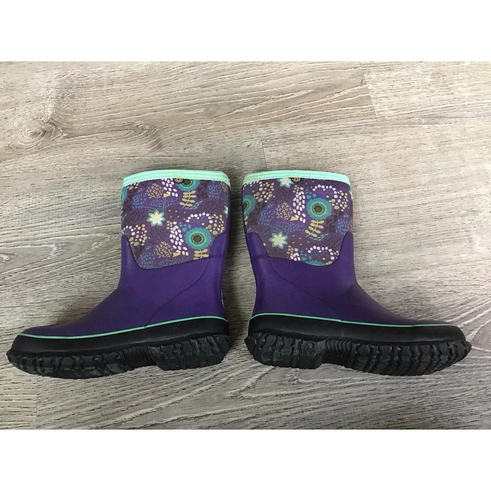 Bogs Purple Winter Snow Boots Youth Girls Size 2 Stomper Reef EUR 33